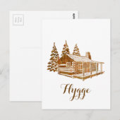 Carte Postale Cabine de journal confortable - Hygge ou votre pro (Devant / Derrière)