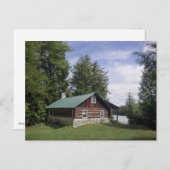 Carte Postale Cabine de journal dans les pins (Devant / Derrière)