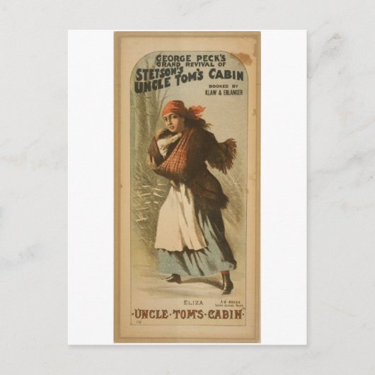 Carte Postale Cabine de l'oncle Tom, 'Eliza' Retro Theater (Devant)