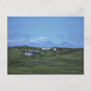 Carte Postale Cabine de quonset WW II sur l'île Amchitka