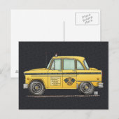 Carte Postale Cabine de taxi (Devant / Derrière)