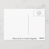 Carte Postale Cabine de téléphone de Londres (Dos)