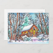 Carte Postale Cabine d'hiver (Devant / Derrière)