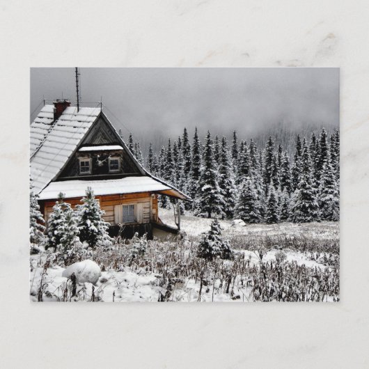 Carte Postale Cabine d'hiver. (Devant)