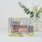 carte postale cabine du journal (Debout devant)