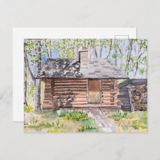 carte postale cabine du journal (Devant / Derrière)