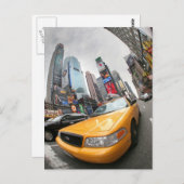 Carte Postale Cabine jaune de New York (Devant / Derrière)