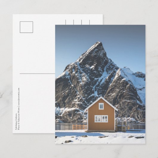 Carte Postale Cabine jaune Lofoten (Devant / Derrière)