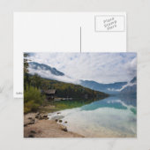 Carte Postale Cabine le long du lac Bohinj en Slovénie (Devant / Derrière)