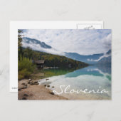 Carte Postale Cabine le long du lac Bohinj en Slovénie (Devant / Derrière)