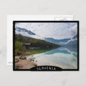 Carte Postale Cabine le long du lac Bohinj en Slovénie (Devant / Derrière)