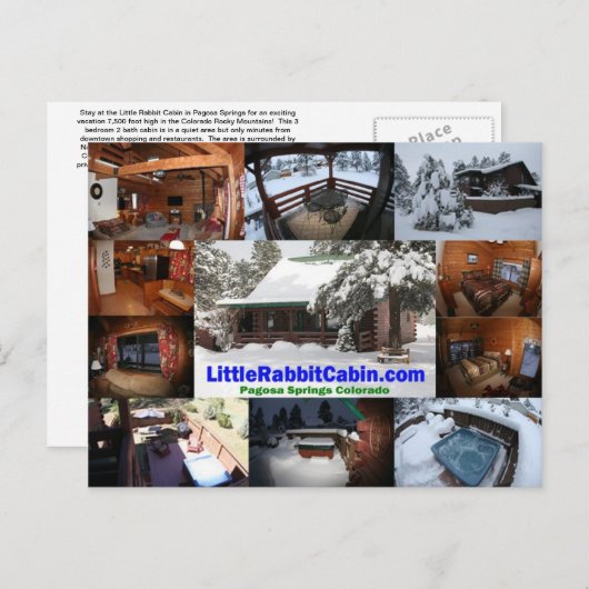 Carte postale Cabine Little Rabbit (Devant / Derrière)