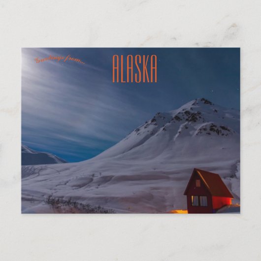 Carte Postale Cabine Lune en Alaska (Devant)