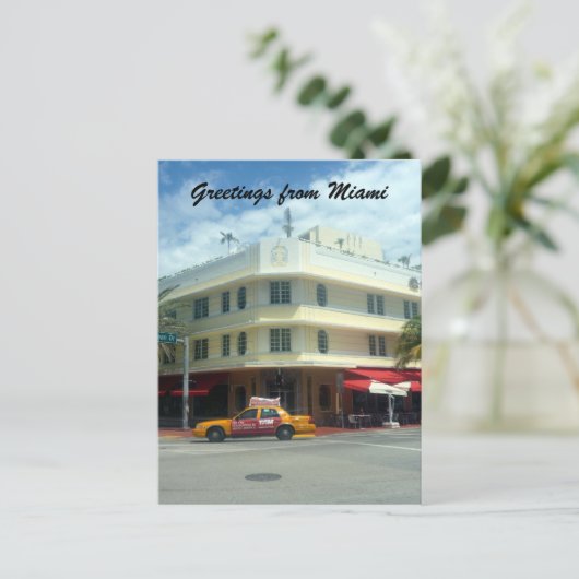 Carte Postale cabine miami deco (Debout devant)