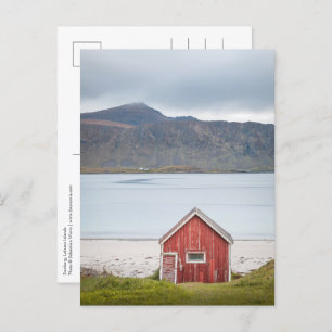 Carte Postale Cabine rouge Ramberg Lofoten