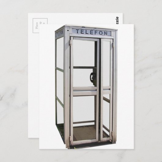 Carte Postale Cabine téléphonique (Devant / Derrière)