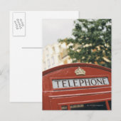 Carte Postale Cabine téléphonique à Londres Angleterre (Devant / Derrière)