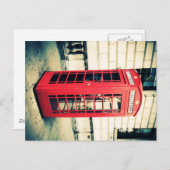 Carte Postale cabine téléphonique rouge (Devant / Derrière)