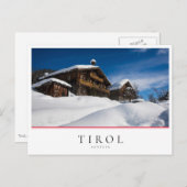 Carte Postale Cabines traditionnels en bois de neige (Devant / Derrière)