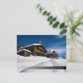 Carte Postale Cabines traditionnels en bois de neige (Debout devant)