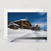 Carte Postale Cabines traditionnels en bois de neige (Devant / Derrière)