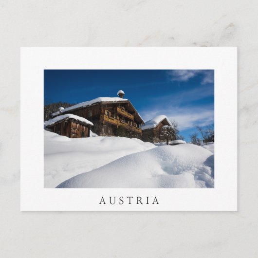 Carte Postale Cabines traditionnels en bois de neige (Devant)