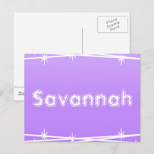 Carte Postale Câble à barbe violet (Devant / Derrière)