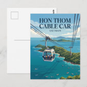 Carte Postale Câble Car Hòn Thơm Viêt Nam (Devant / Derrière)