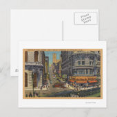 Carte Postale Câbles sur le marché et Powell Street (Devant / Derrière)