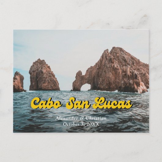 Carte Postale Cabo Save the Date Postcard Mexico Wedding (Devant)