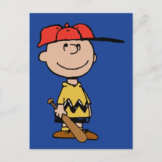 Carte Postale cacahuètes | Charlie Brown Baseball Smile (Devant)