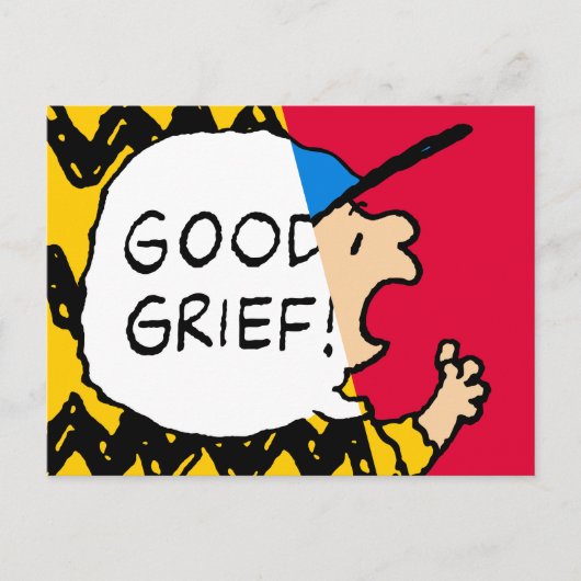 Carte Postale cacahuètes | Charlie Brown Bon Grief Half & Half (Devant)