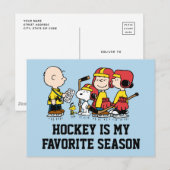 Carte Postale cacahuètes | Charlie Coach de hockey Brown (Devant / Derrière)