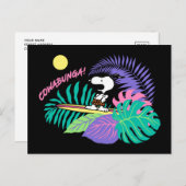 Carte Postale cacahuètes | Cowabunga Snoopy (Devant / Derrière)