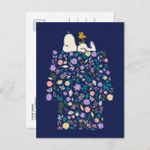 Carte Postale cacahuètes en fleur | Snoopy's Doghouse (Devant / Derrière)