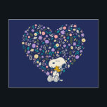 Carte Postale Cacahuètes en fleurs | Snoopy et Woodstock cœur<br><div class="desc">Partagez l'amour avec cette adorable carte postale représentant Snoopy et Woodstock entourés de fleurs épanouies et d'un design chaleureux. Parfaite pour envoyer des notes attentionnées,  des vœux saisonniers ou juste comme ça,  cette carte charmante capture l'amitié intemporelle et le charme du gang Peanuts.</div>