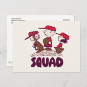 Carte Postale cacahuètes | Équipe de baseball (Devant / Derrière)