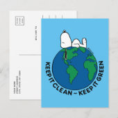 Carte Postale cacahuètes | Gardez le propre Gardez le vert (Devant / Derrière)