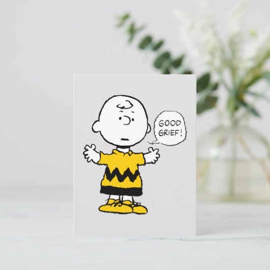 Carte Postale cacahuètes | Good Grief Charlie Brown (Debout devant)