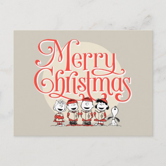 Carte Postale cacahuètes | Joyeuse Chorale de Noël (Devant)