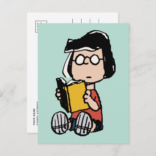 Carte Postale cacahuètes | Lecture Marcie (Devant / Derrière)