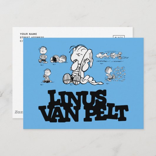 Carte Postale cacahuètes | Linus (Devant / Derrière)