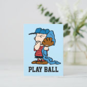 Carte Postale cacahuètes | Linus Dans Son Engin De Baseball (Debout devant)