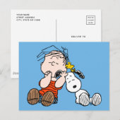 Carte Postale cacahuètes | Lucy & Woodstock (Devant / Derrière)