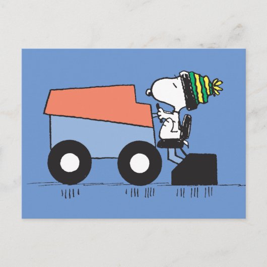 Carte Postale cacahuètes | Machine à refaire la glace Snoopy (Devant)