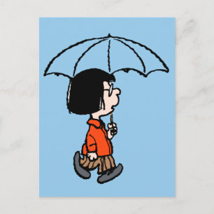 Carte Postale cacahuètes   Marcie sous le parapluie