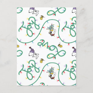 Carte Postale cacahuètes Motif d'amour de Noël brillant et bri