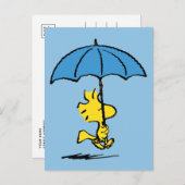 Carte Postale cacahuètes | Parapluie bleu Woodstock (Devant / Derrière)