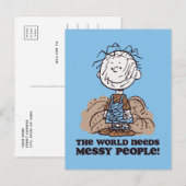 Carte Postale cacahuètes | Pigpen Le Monde A Besoin De Gens Maud (Devant / Derrière)