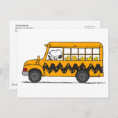 Carte Postale cacahuètes | Pilote de bus Snoopy (Devant / Derrière)